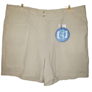 Mojo Womens Sportswear Shorts Beige Size L Athletic Performance Relaxed Fit